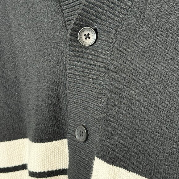 Tommy Hilfiger Cardigan Stripe Graphic Tommy Jeans Man Black White M - Picture 8 of 9
